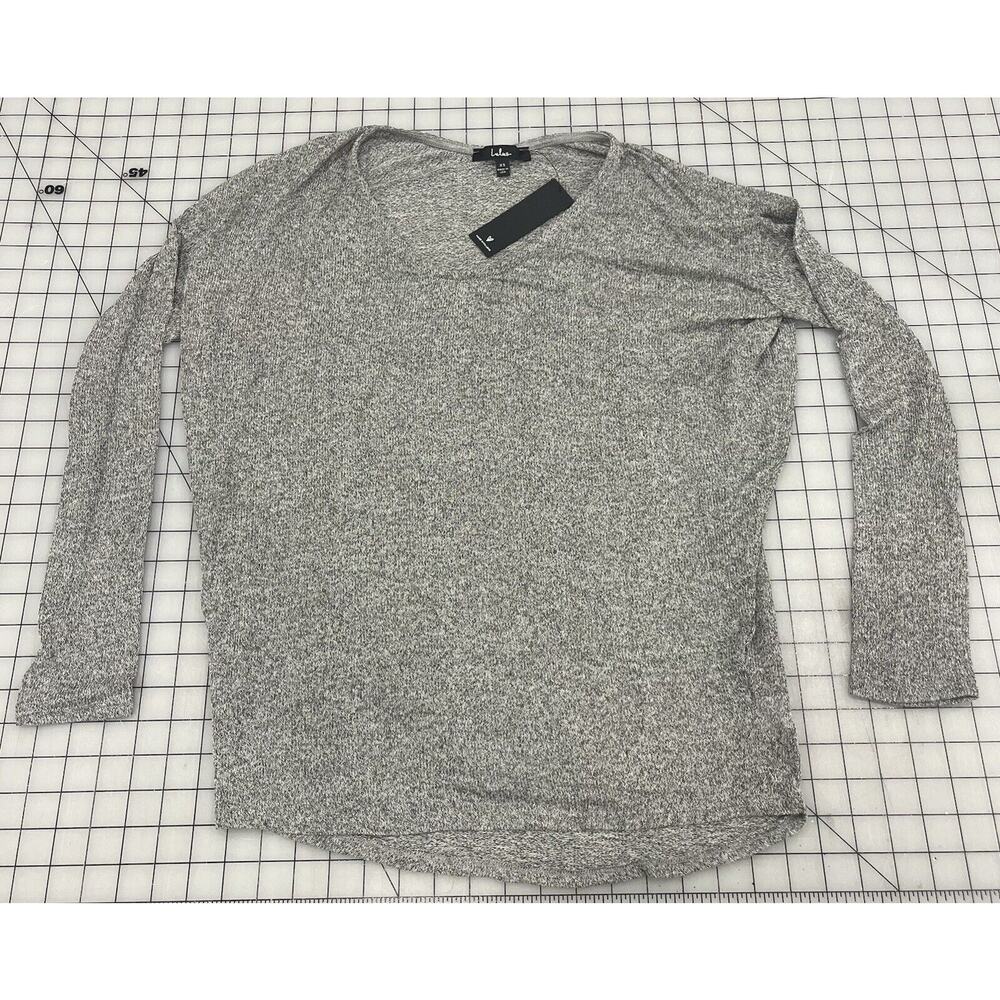 Lulus Long Sleeve XS Knit Shirt Grey R8